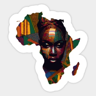 African Map Face Sticker